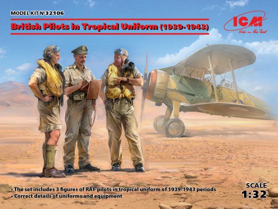 British Pilots in Tropical Uniform (1939-1943) 1:32