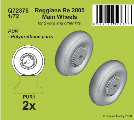 Reggiane Re 2005 Main Wheels 1:72