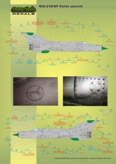 MiG-21 Polish stencils 1:48