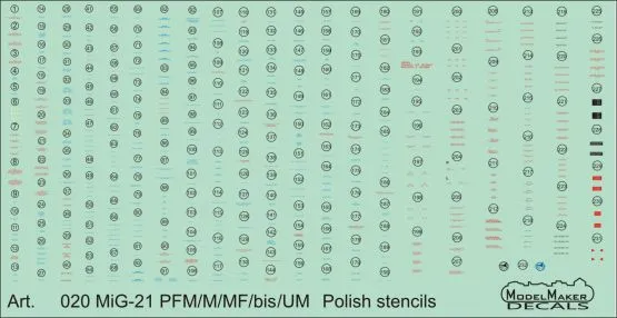 MiG-21 Polish stencils 1:48