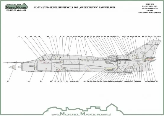 Su-22M4/UM-3k Polish stencils 1:48