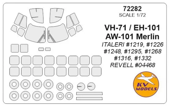 EH101/ AW101 mask for Italeri 1:72