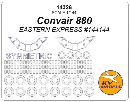 Convair 880 mask for E.E. 1:144