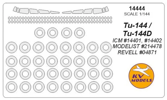 Tu-144 mask for ICM 1:144