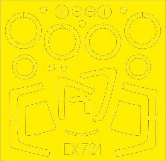 Su-35S mask for Kitty Hawk 1:48