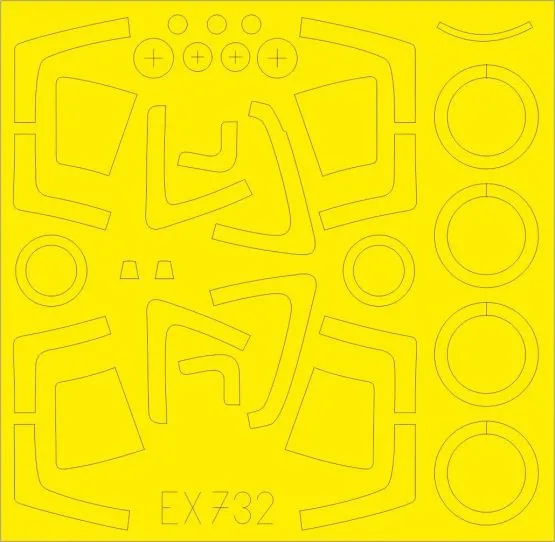 Su-35S TFace mask for Kitty Hawk 1:48