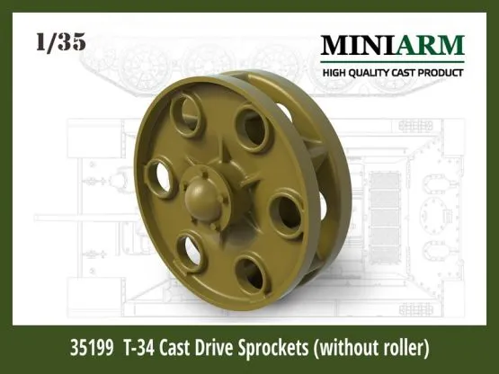 T-34 Drive Sprockets (without rollers type) 1:35 T-34 Drive Sprockets (without rollers type) 1:35