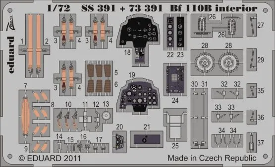 Bf 110B interior for Airfix - Zoom 1:72