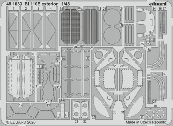 Bf 110E exterior for Dragon 1:48