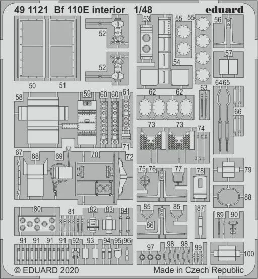 Bf 110E interior for Dragon 1:48