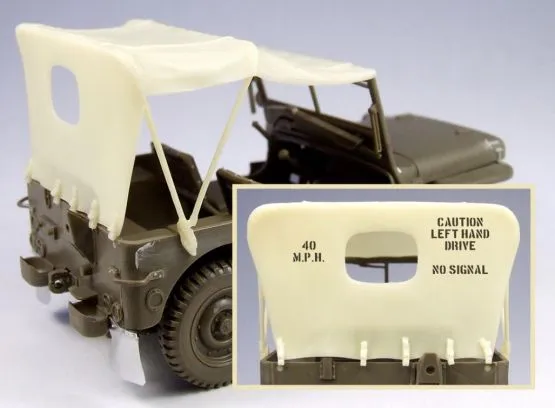 Willys Jeep Tarp Set & Masking Film for Tamiya 1:35