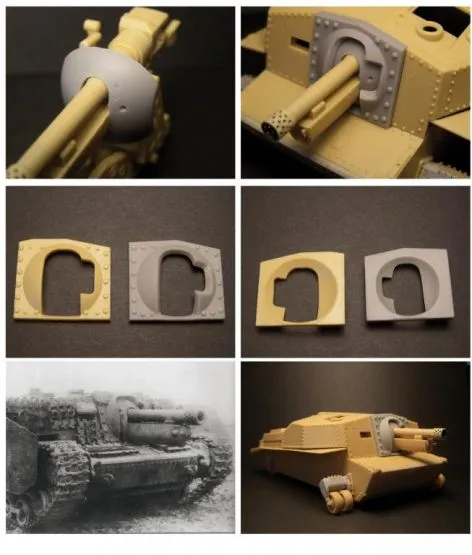 40/43M Zrínyi assault gun mantlet for Bronco kit 1:35
