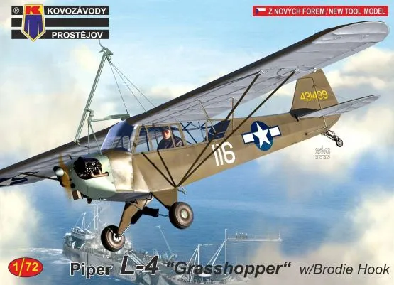 Piper L-4 Grasshopper w/Brodie Hook 1:72