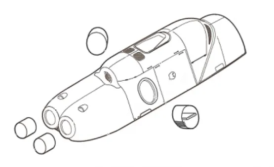 Mil Mi-8T correct engine cowling for Hobby Boss 1:72