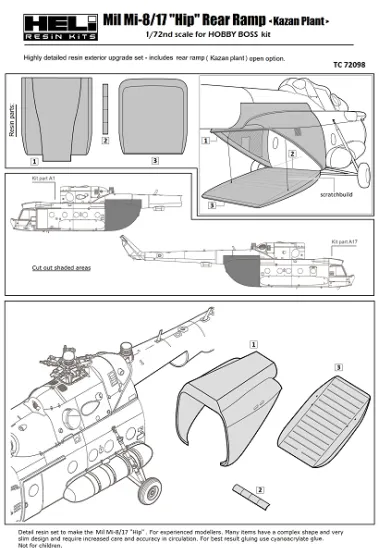 Mil Mi-8/17 rear ramp open (Kazan Plant) 1:72