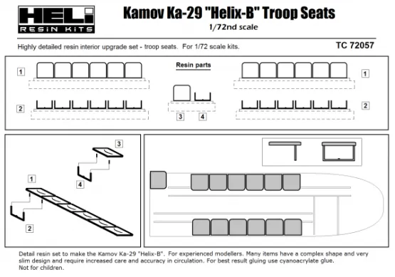 Ka-29 Helix-B Troop Seats 1:72