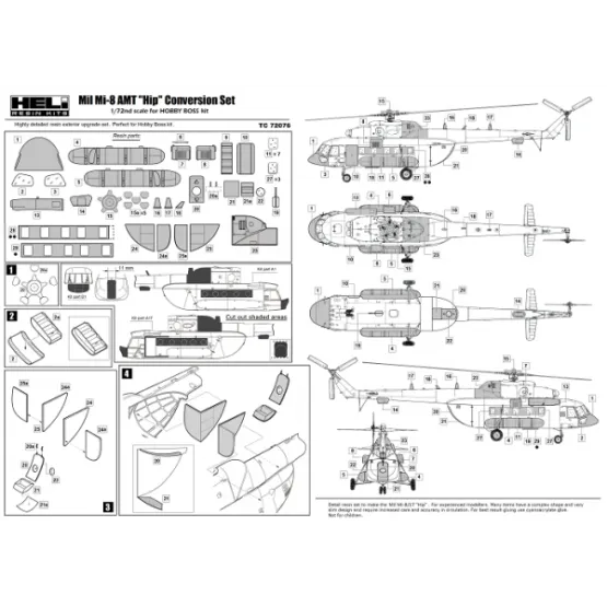 Mil Mi-8AMT Conversion for Hobby Boss 1:72
