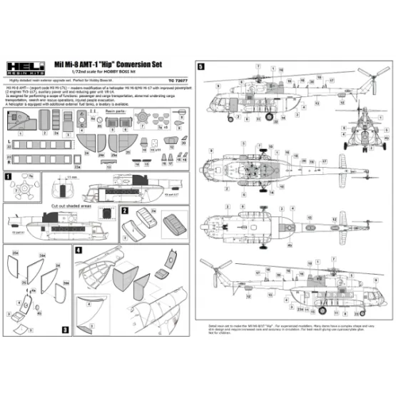 Mil Mi-8AMT-1 Conversion set for Hobby Boss 1:72
