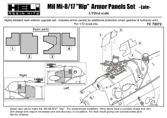 Mil Mi-8 Armor Panels (Late) 1:72