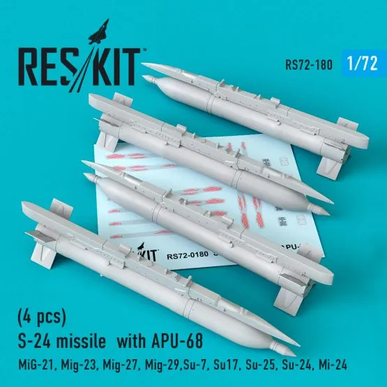 S-24 missile with APU-68 1:72