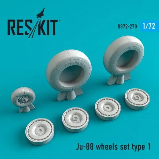 Ju-88 wheels set  type 1 1:72