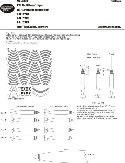 Mk.82 bombs stripes 1:48