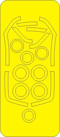 Folland Gnat T.1 mask for Airfix 1:48