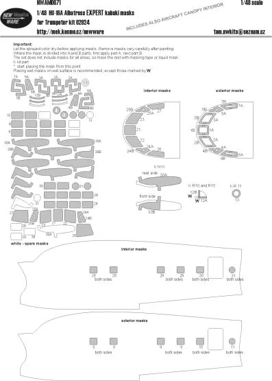 HU-16A Albatross EXPERT mask for Trumpeter 1:48