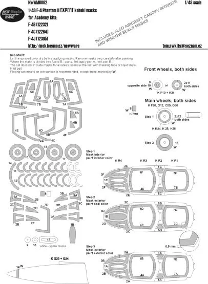 F-4 Phantom II EXPERT mask for Academy 1:48