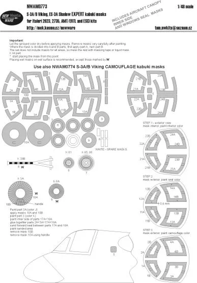 S-3A/B Viking, ES3A Shadow EXPERT for Italeri 1:48 S-3A/B Viking, ES3A Shadow EXPERT for Italeri 1:48