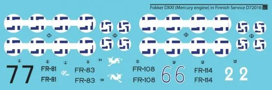 Fokker D.XXI (Mercury engine) in Finnish Service 1:72