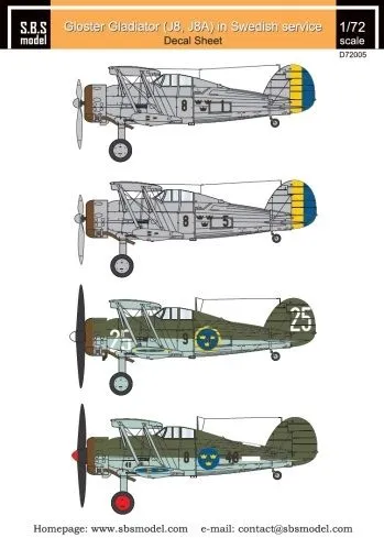 Gloster Gladiator in Swedish Service VOL.I 1:72