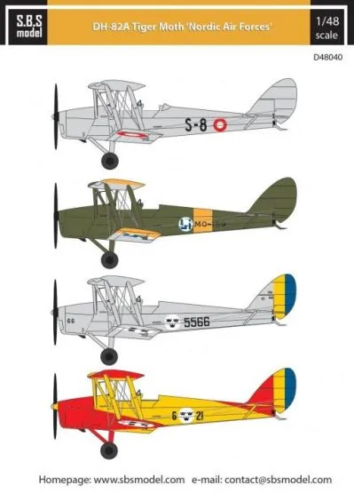De Havilland DH-82A Tiger Moth - Nordic Air Forces 1:48