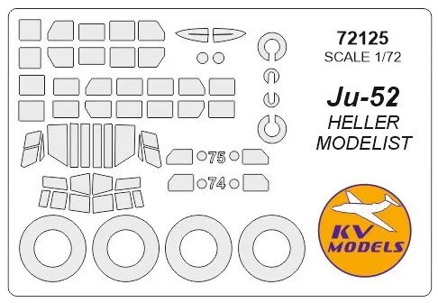 Ju 52 mask for Heller/ KP 1:72 Ju 52 mask for Heller/ KP 1:72