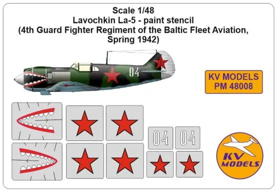 La-5 Baltic Fleet Aviation mask 1:48 La-5 Baltic Fleet Aviation mask 1:48