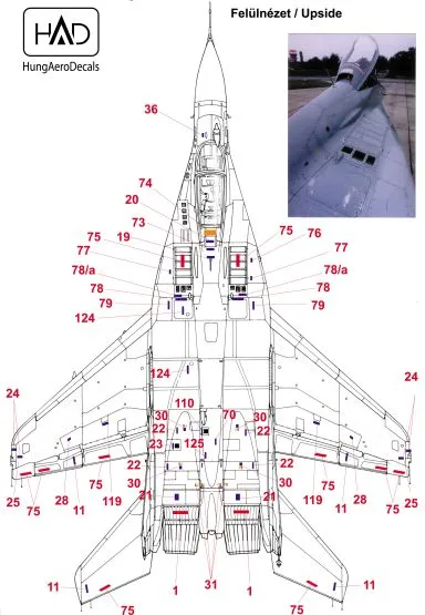 MiG-29 full Russian stencil 1:48