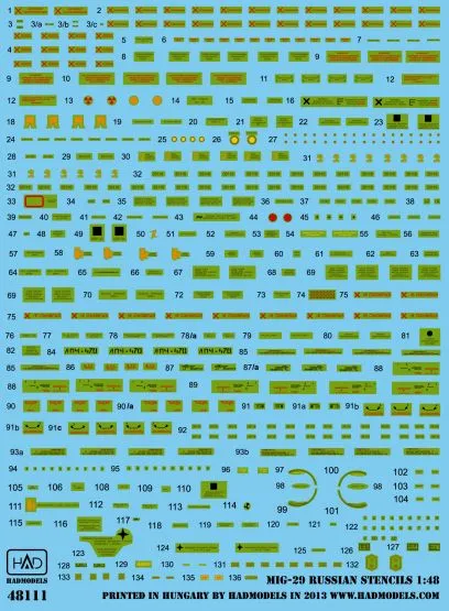 MiG-29 full Russian stencil 1:48