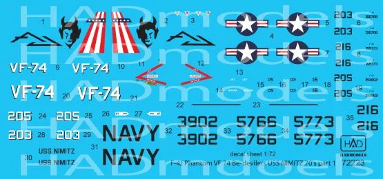 F-4J Phantom II - Be-devilers USS NIMITZ 70s 1:72