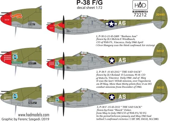 P-38F/G above Europe 1:72