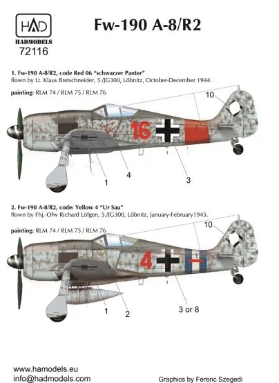Fw 190A-8 /R2 Schwarzer Panter - Ur Sau 1:72