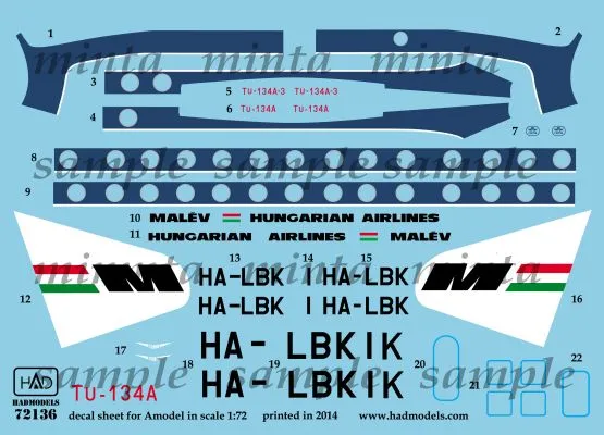 Tu-134A/A-3 Malev 1:72
