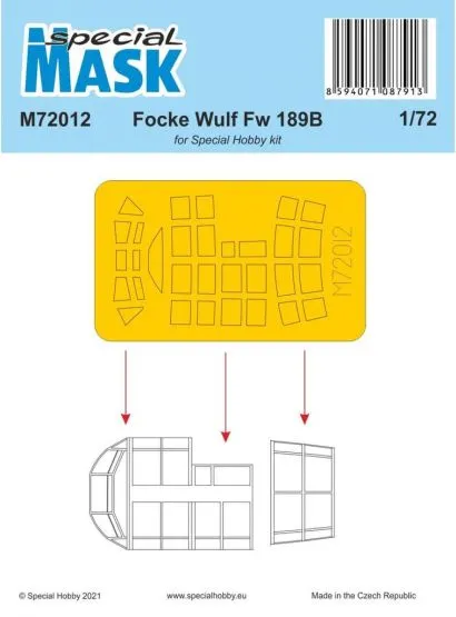 Focke Wulf Fw 189B mask for Special Hobby 1:72