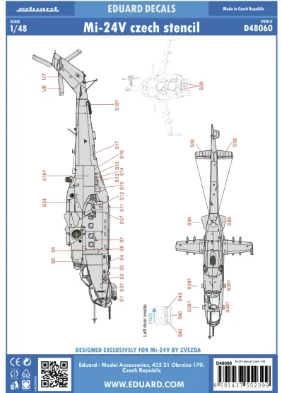 Mi-24V stencils Czech 1:48