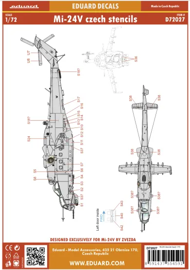 Mi-24V stencils Czech 1:72