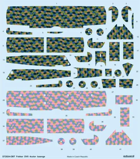Fokker D. VII 4color lozenge 1:72