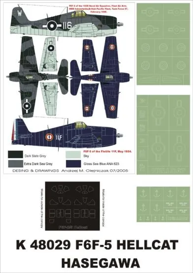 F6F-3/5 super mask for Hasegawa 1:48