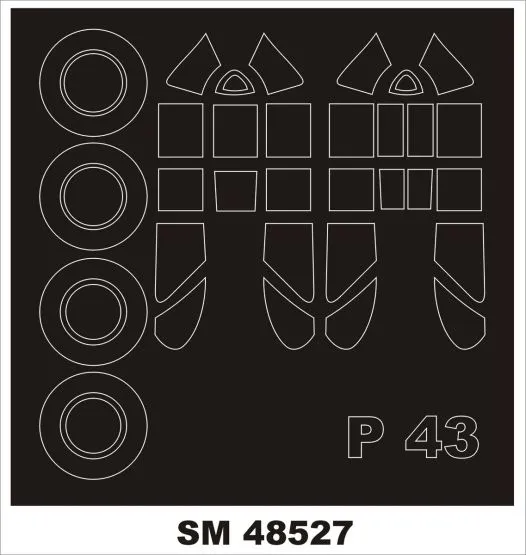 P-43 Lancer mask for Dora Wings 1:48 P-43 Lancer mask for Dora Wings 1:48