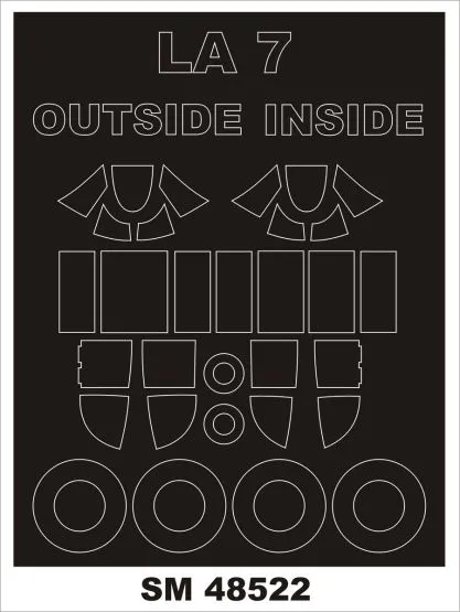 La-7 mask for Fly 1:48