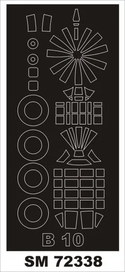 Martin B-10 mask for Azur 1:72