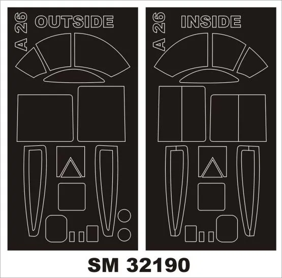 A-26 mask for Hobby Boss 1:32